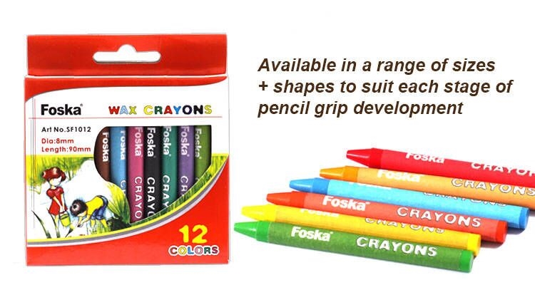 6 colors crayon