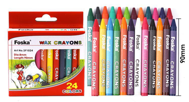 24 colors wax crayon