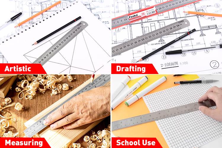 Stainless Steel Rulers Set for Architects