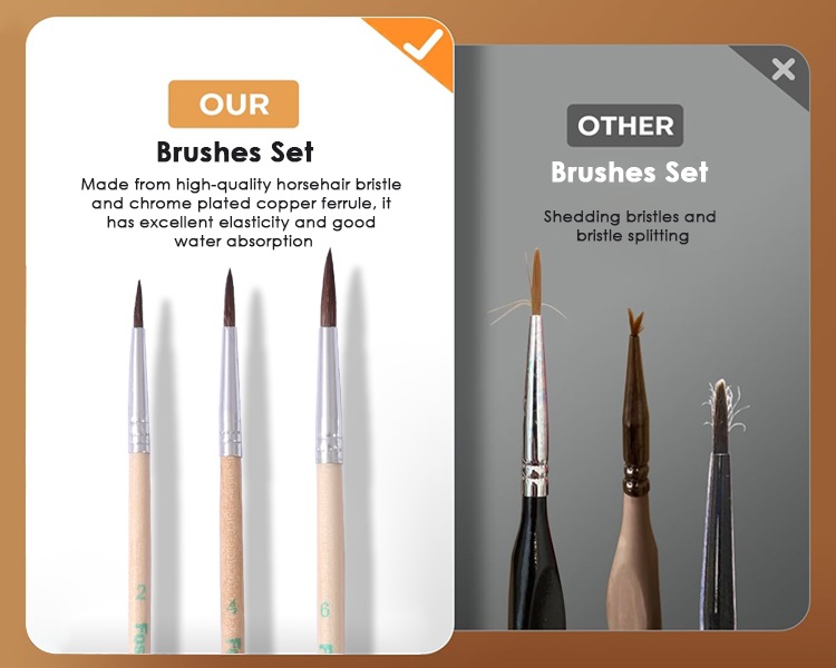 high-quality horsehair bristle Artist Brush