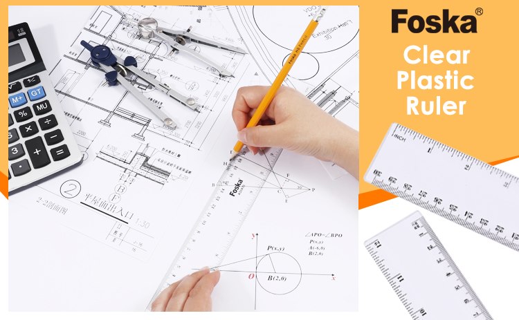 Useful measuring plastic scale ruler