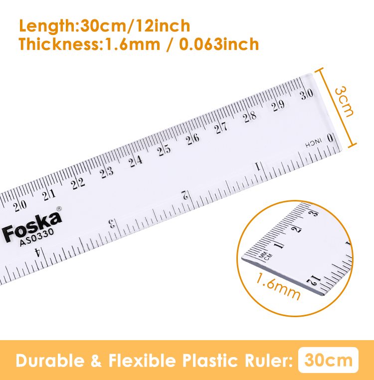 30 CM Plastic Ruler