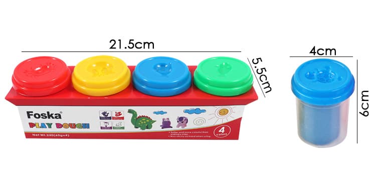 4 colors Play Dough