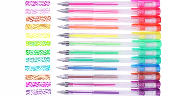 6 colors gel pen