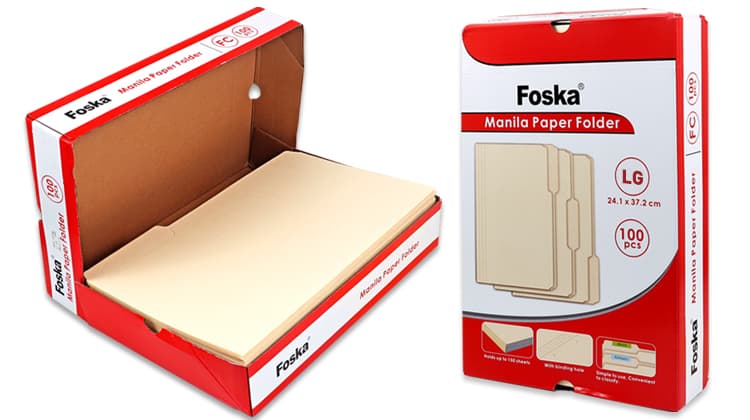 Color Box Packing Manila folder