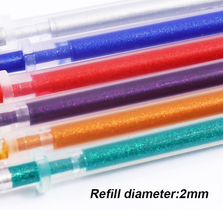 Metallic color gel pen