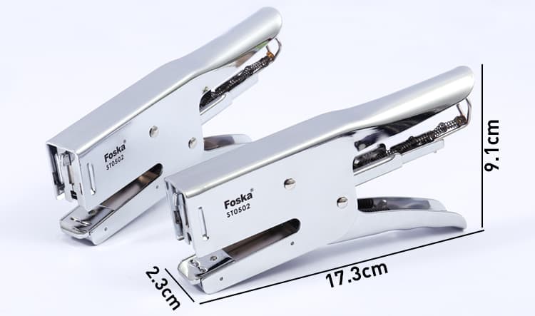 silver metal stapler