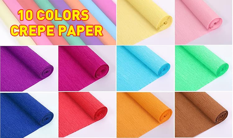 assorted colors crepe paper