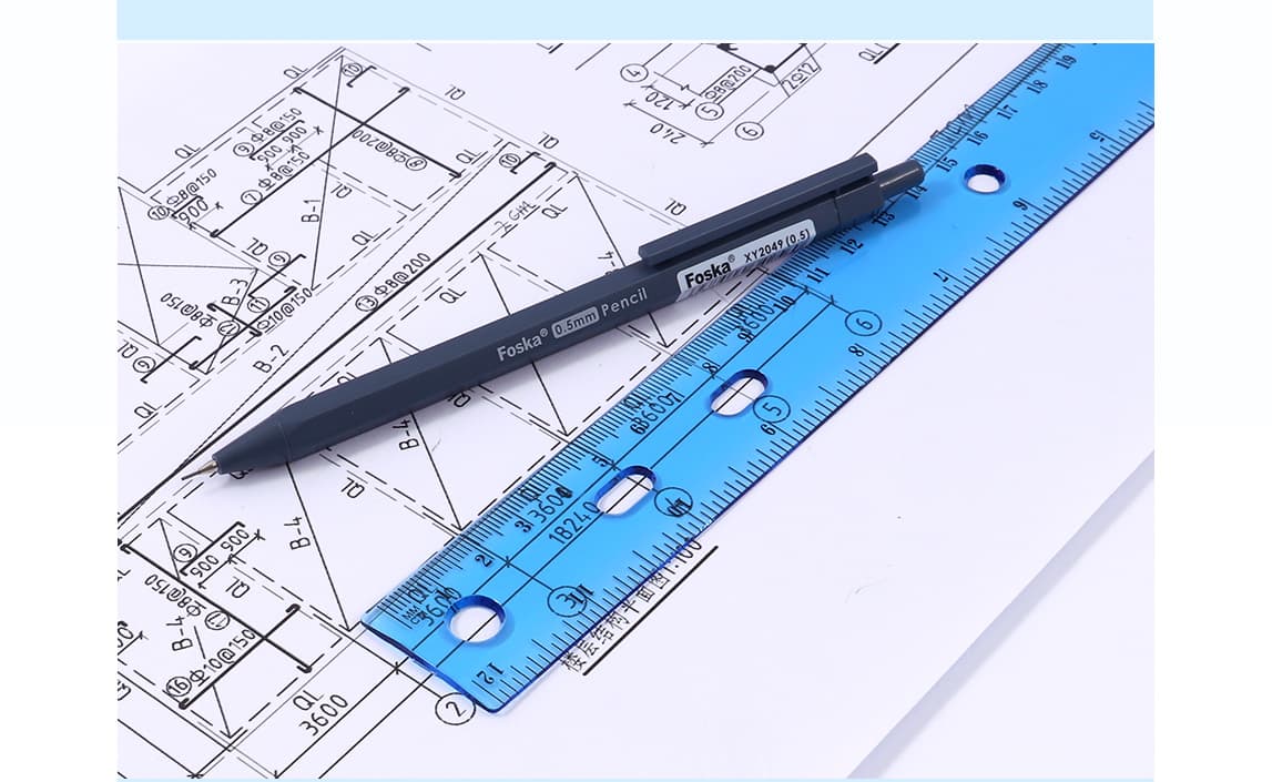 clear and durable Plastic Ruler