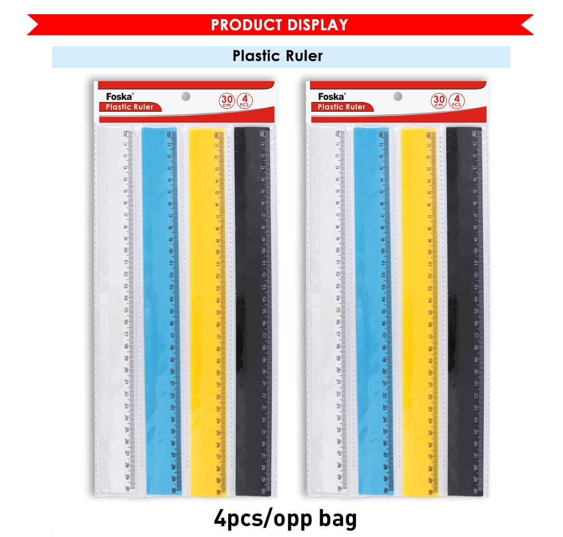 Useful measuring plastic scale ruler