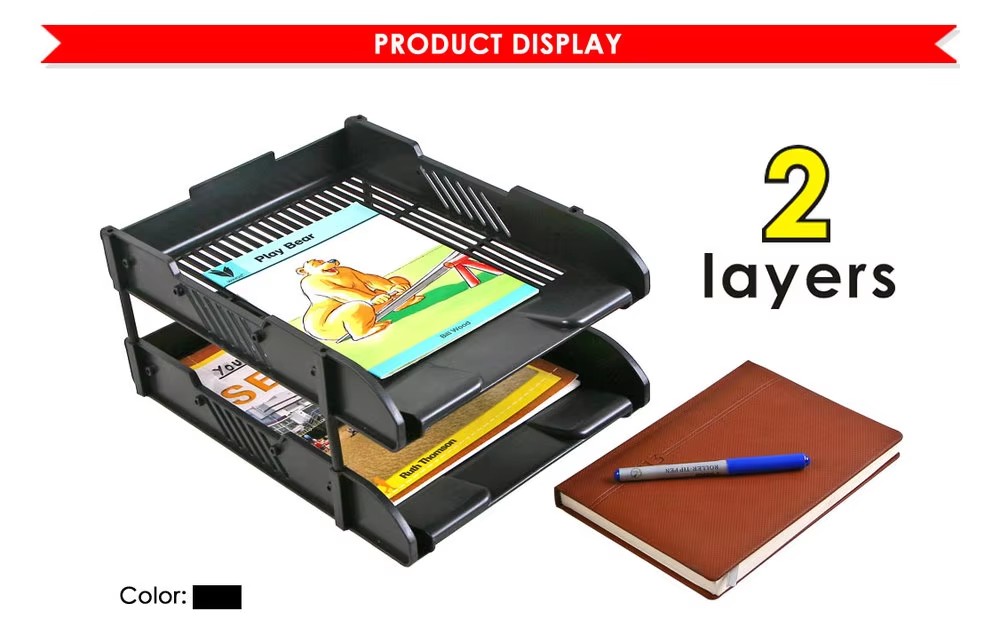 2 layers file tray