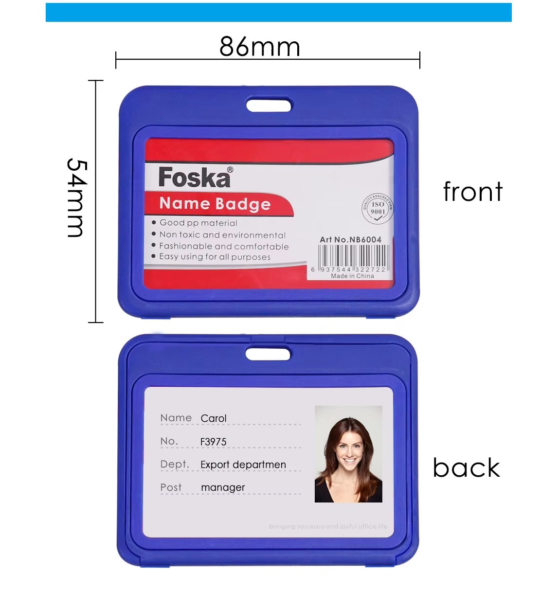 Horizontal Style Name Badge