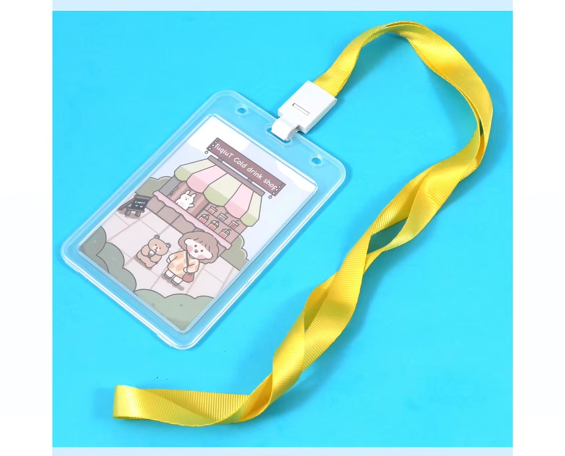 Name badge with lanyard