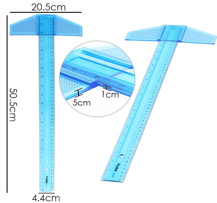 50cm T-Plastic Ruler