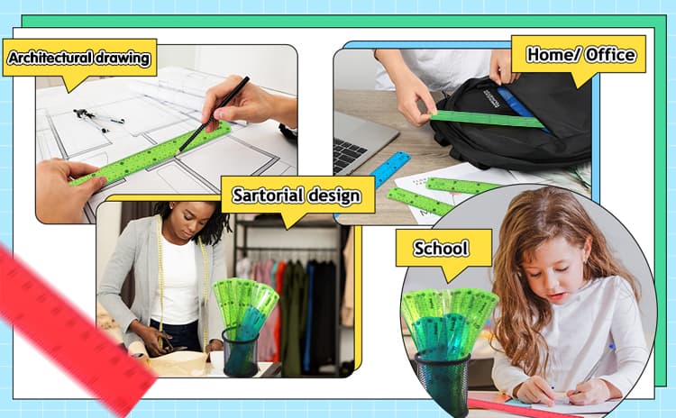 15cm Flexible Combo Ruler Set