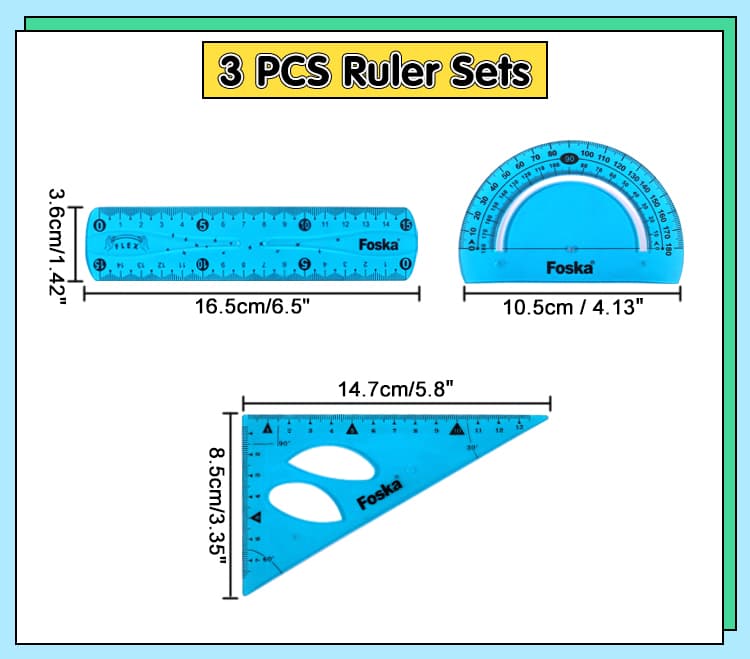 3 PCS Flexible Ruler Sets