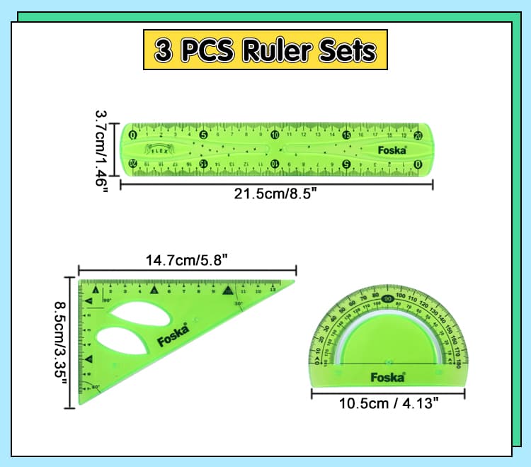 PVC Flexible Combo Ruler Set