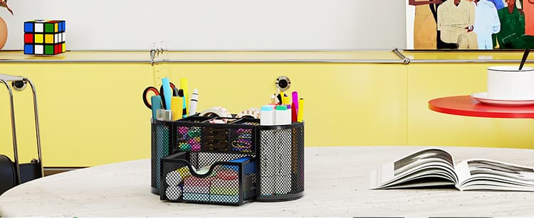 Metal Mesh Desk Organizer