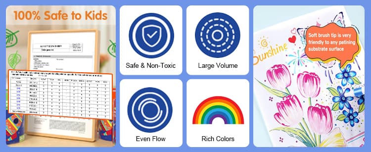 Safe Acrylic Markers