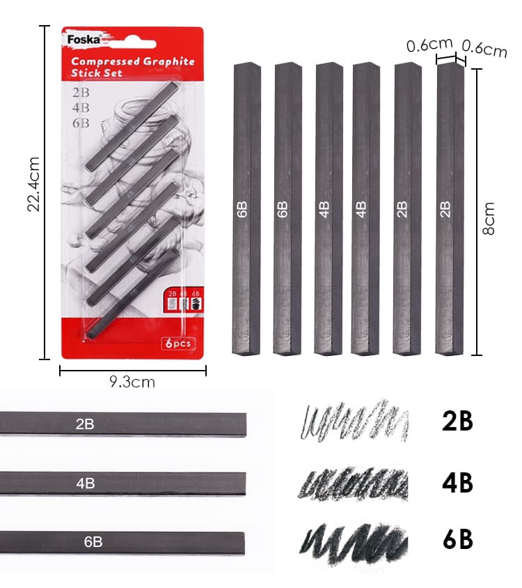 Compressed Graphite Stick for Drawing