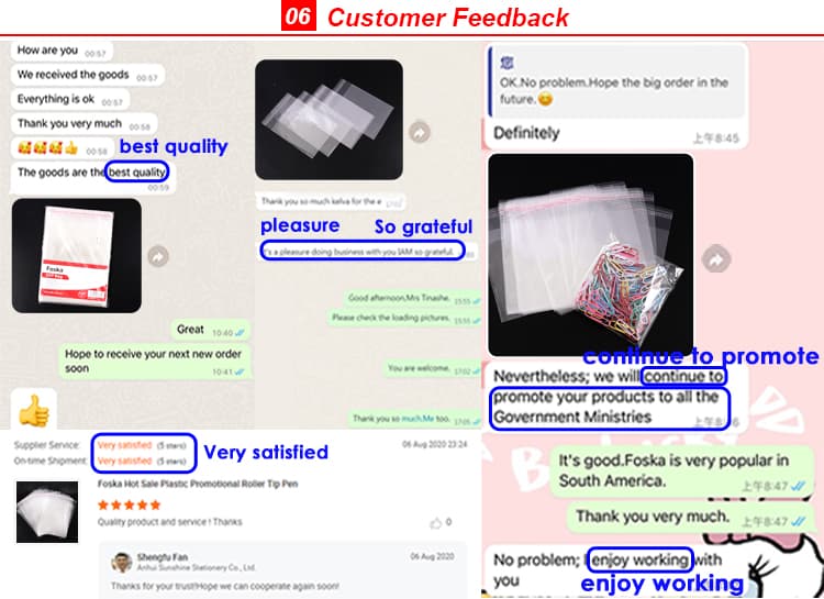 Feedback for OPP Bag Feedback for OPP Bag