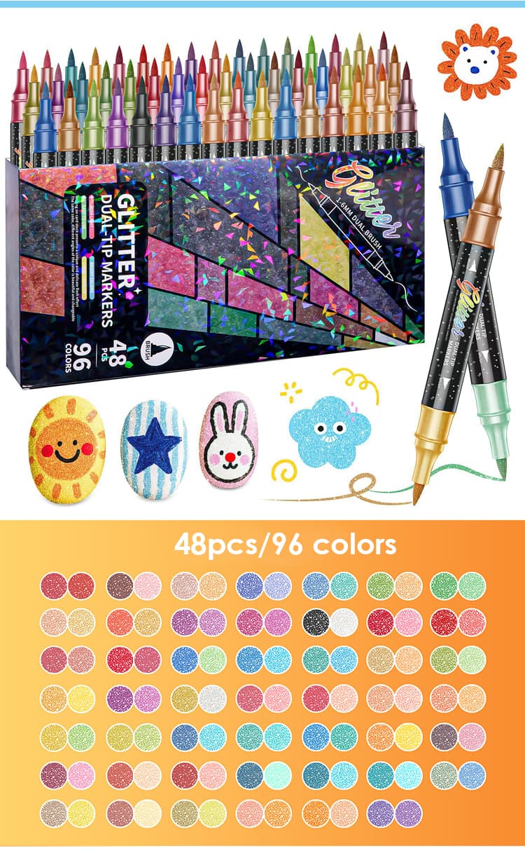 48 colors dual tip marker 