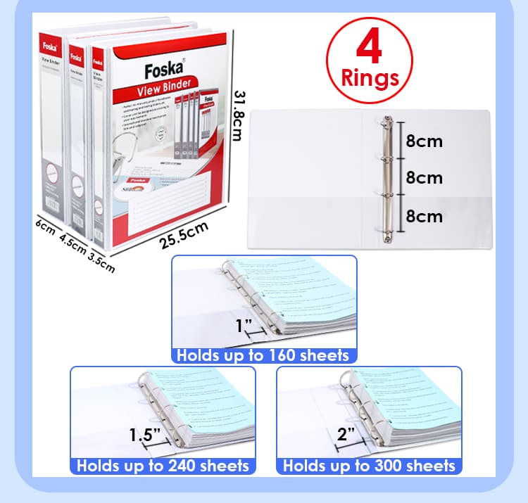 4 D-shaped Rings Binder 4 D-shaped Rings Binder