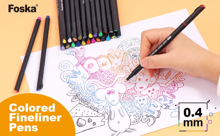 Fineliner color pens