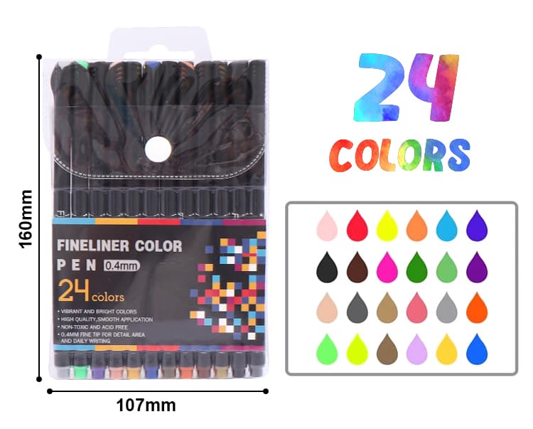  24-color Fineliner Pens