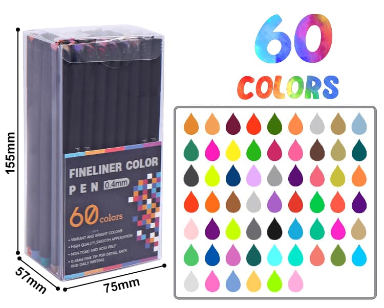  60-color  Fineliner Pens