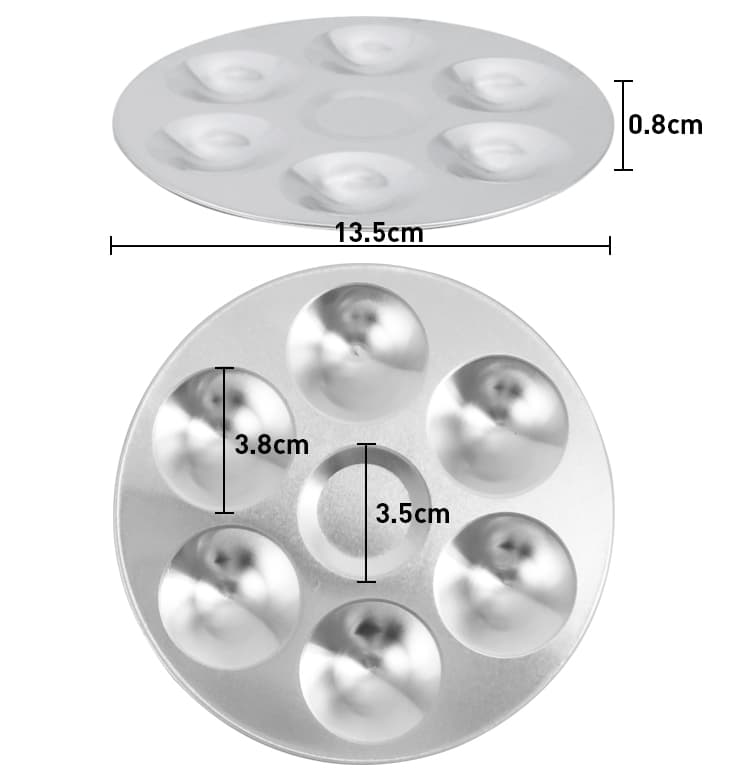 Round Aluminum Painting Palette