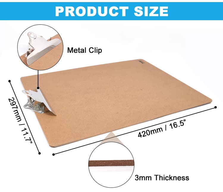 A3 Wooden Clip Board