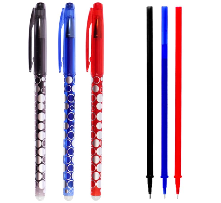 3 colors Erasable Gel Pen