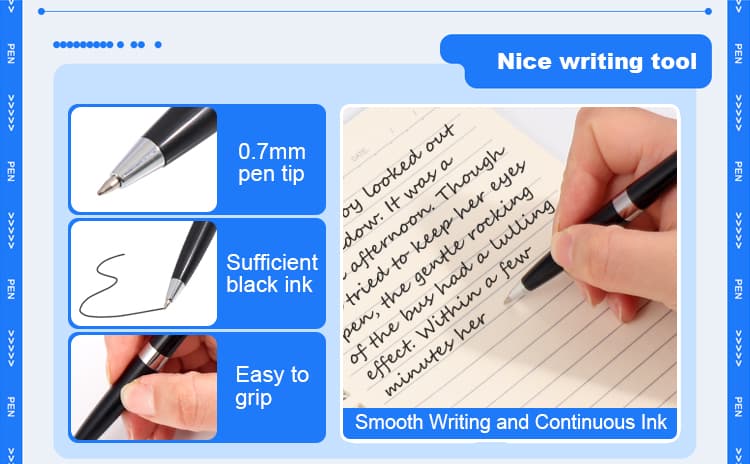 Black table ball point pen
