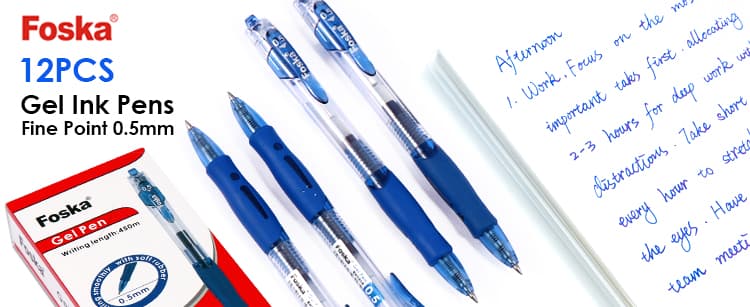 FOSKA 0.5mm Fine Gel Pens