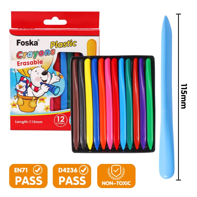 Plastic Crayons in Bright Colors Plastic Crayons in Bright Colors