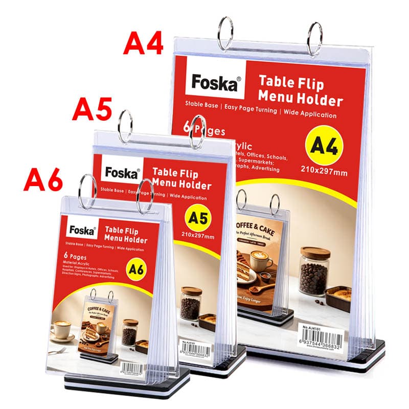 Foska Table Flip Menu Holder